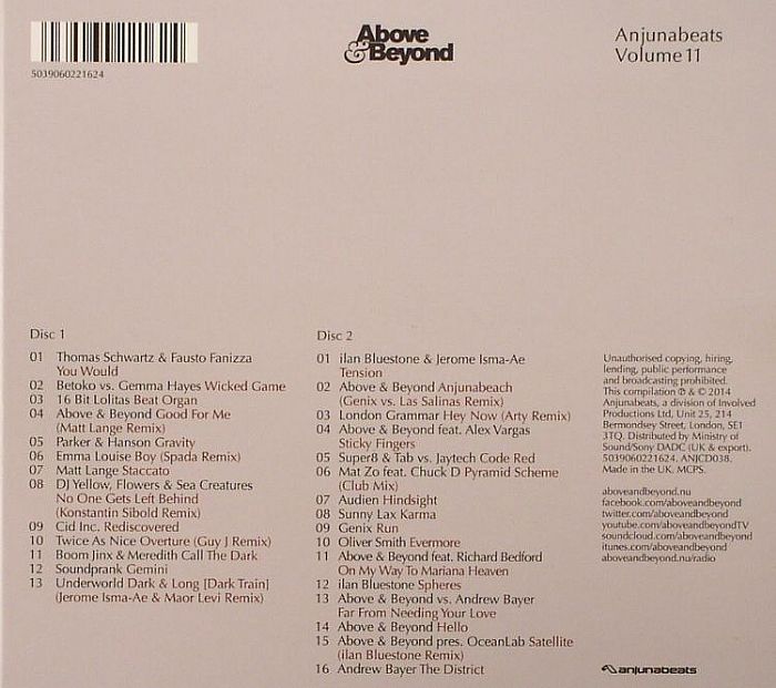 ABOVE & BEYOND/VARIOUS - Anjunabeats Volume 11