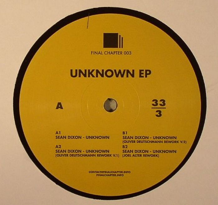 DIXON, Sean - Unknown EP