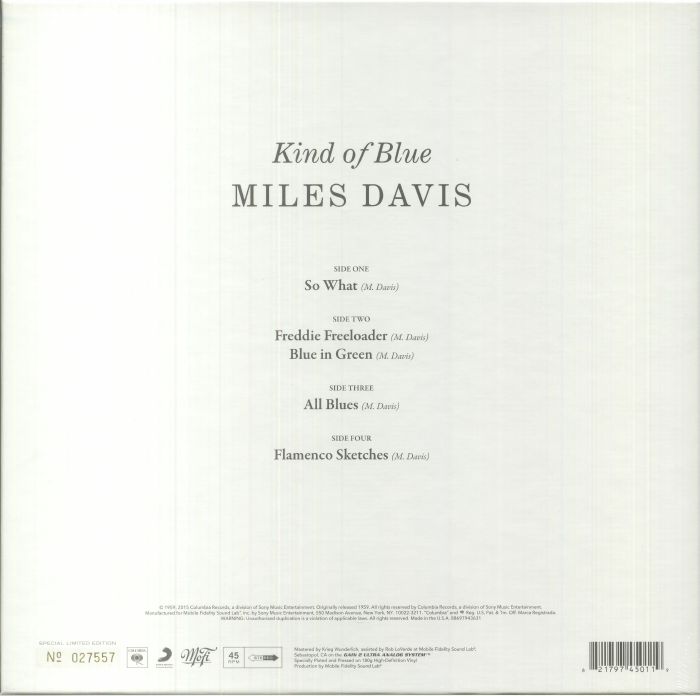DAVIS, Miles - Kind Of Blue