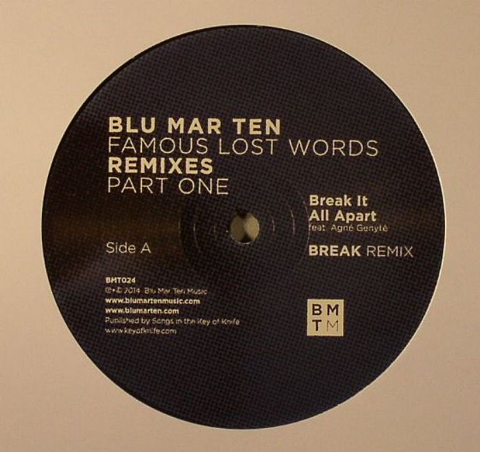 BLU MAR TEN feat ANGE GENYTE - Famous Lost Words Remixes: Part One