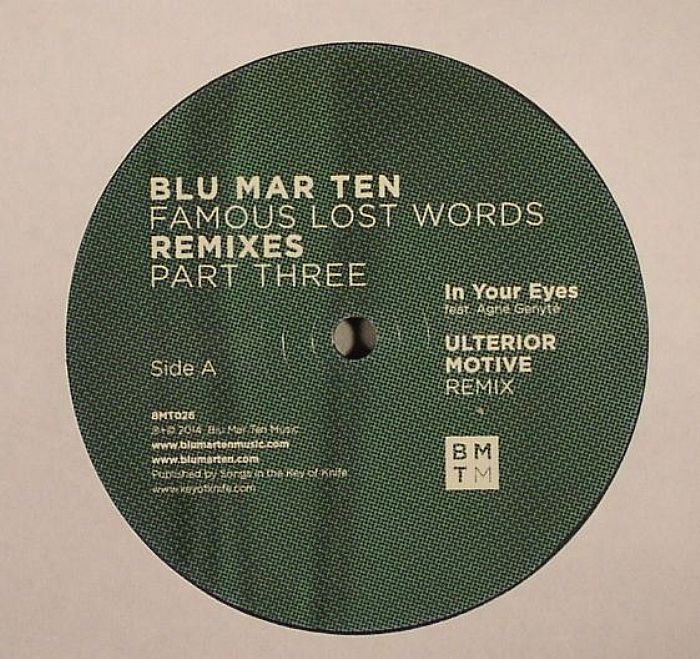 BLU MAR TEN - Famous Lost Words Remixes: Part Three