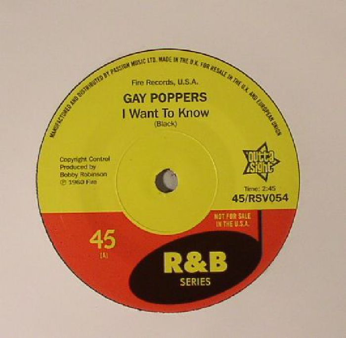 GAY POPPERS - I Want To Know