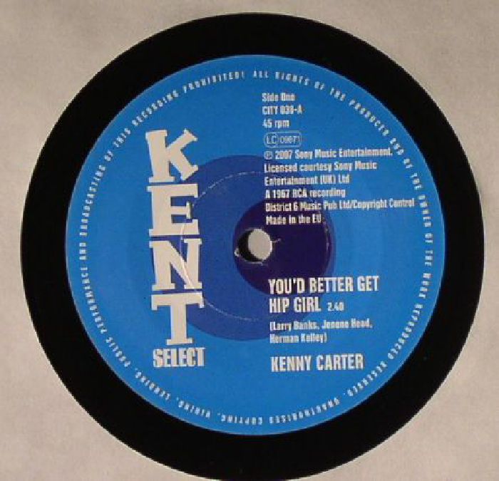 CARTER, Kenny/THE DYNAMICS - You'd Better Get Hip Girl