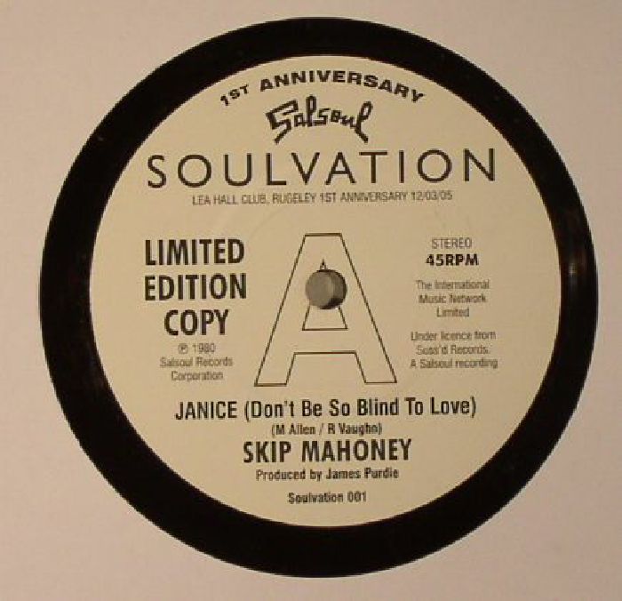 MAHONEY, Skip - Janice (Don't Be So Blind To Love)