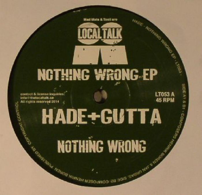 HADE/GUTTA - Nothing Wrong EP