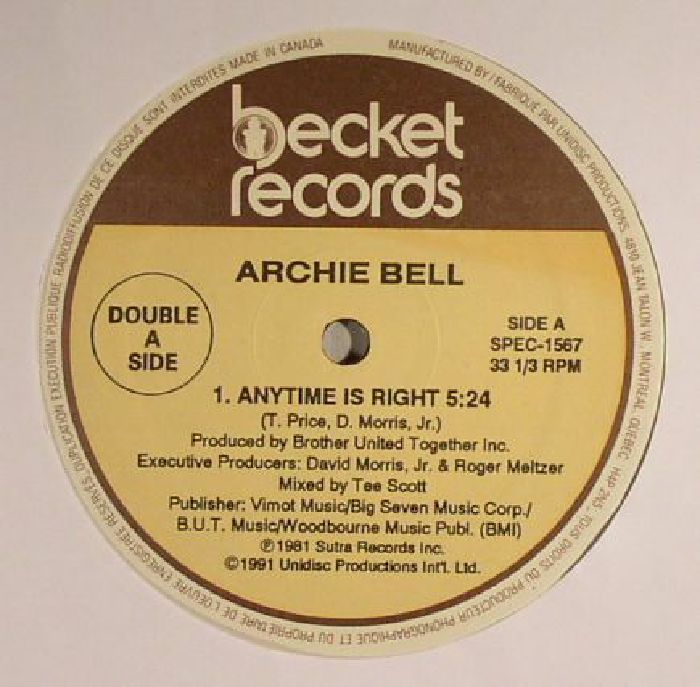 BELL, Archie - Anytime Is Right