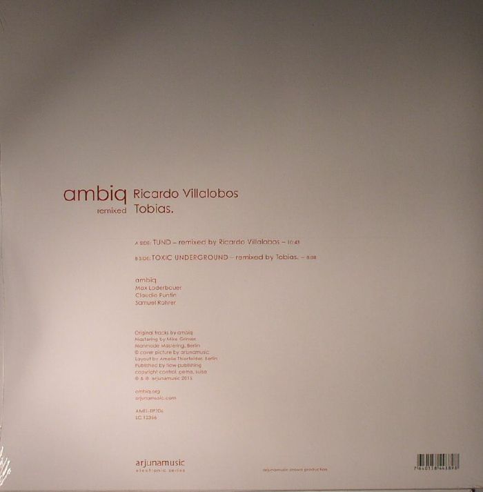 LODERBAUER, Max/CLAUDIO PUNTIN/SAMUEL ROHRER - Ambiq Remixed: Ricardo Villalobos/Tobias