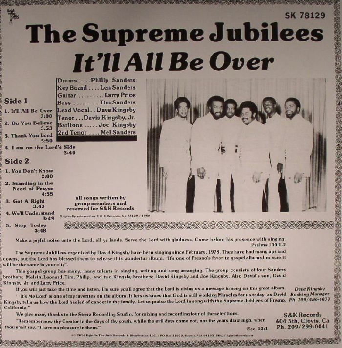 SUPREME JUBILEES, The - It'll All Be Over (remastered)