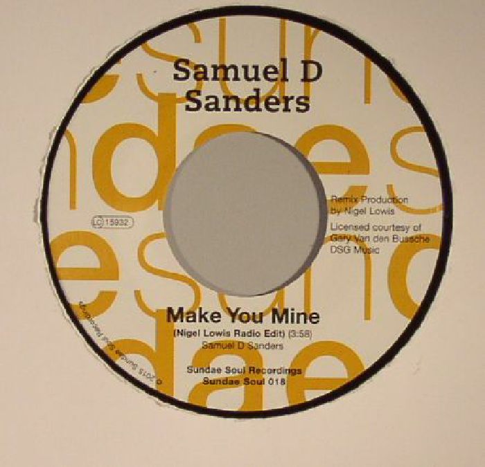 SANDERS, Samuel D - Make You Mine