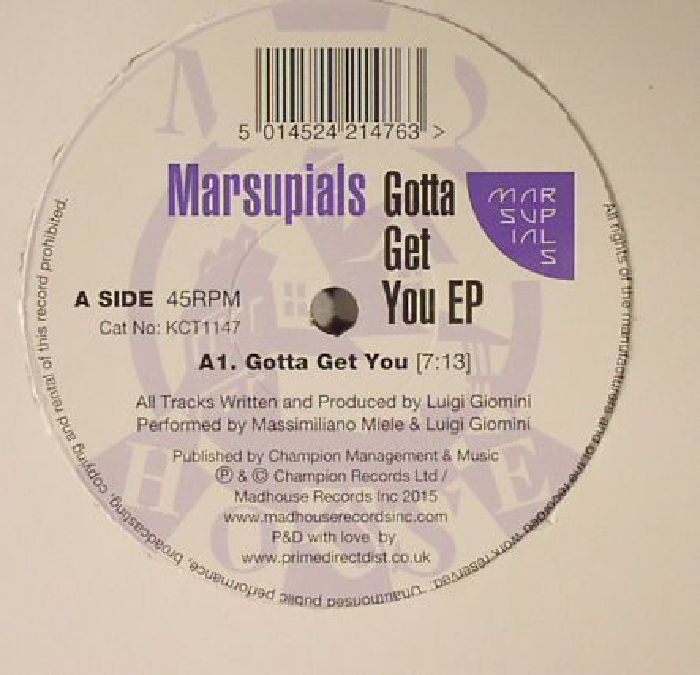 MARSUPIALS - Gotta Get You EP