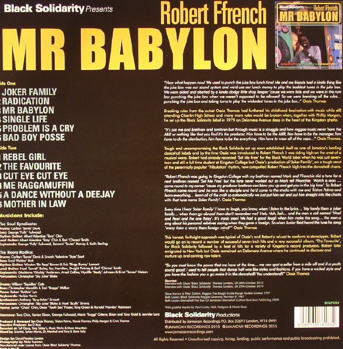Robert FFRENCH - Mr Babylon