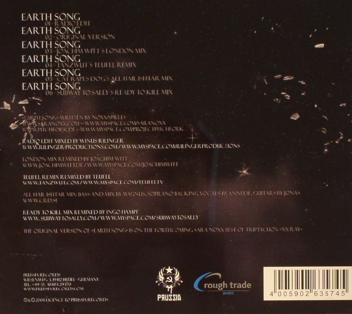 NOXX, Sara feat PROJECT PITCHFORK - Earth Song