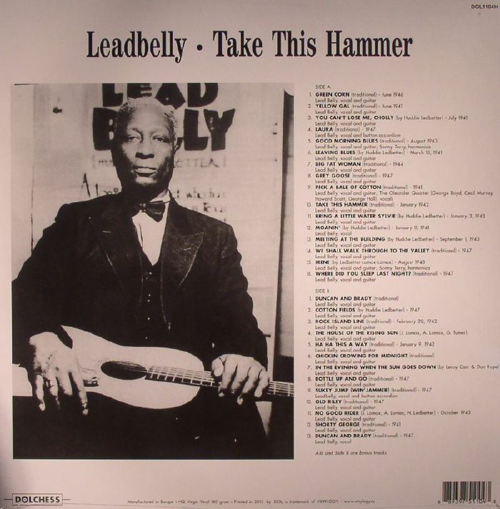 LEADBELLY Take This Hammer vinyl at Juno Records.