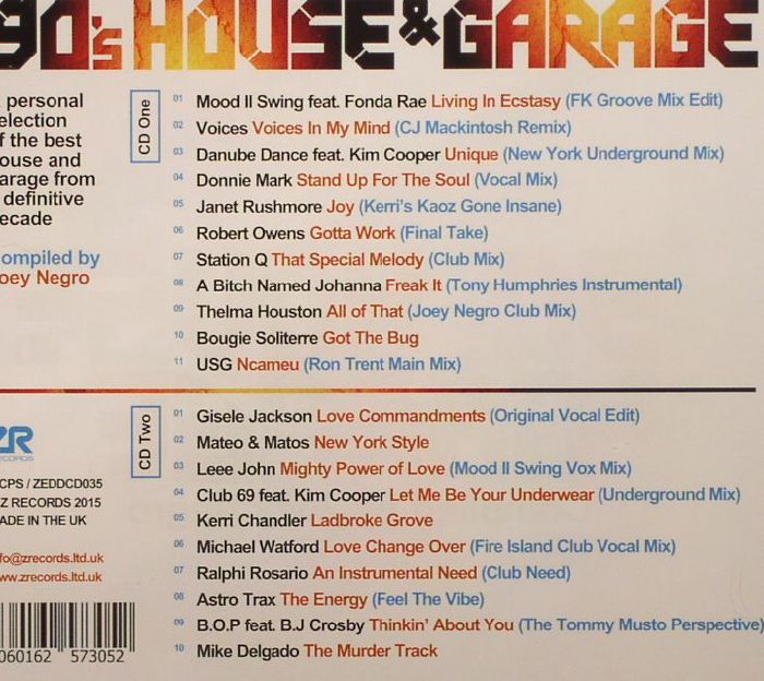NEGRO, Joey/VARIOUS - 90's House & Garage