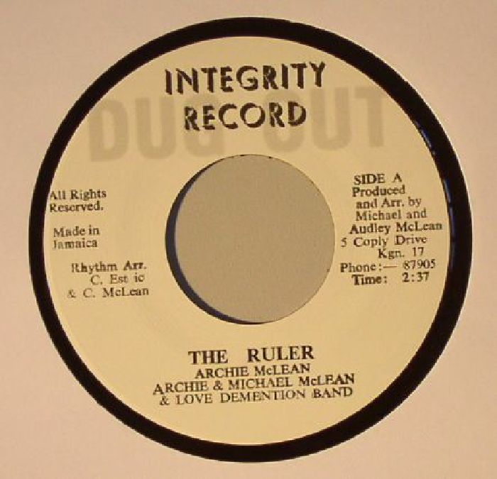 McLEAN, Archie/MICHAEL McLEAN/LOVE DEMENTION BAND - The Ruler