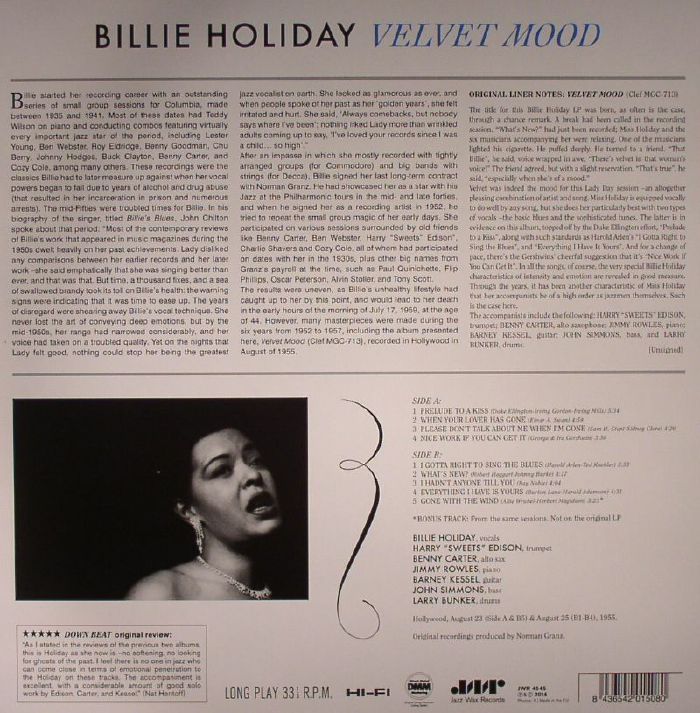 holiday, billie - velvet mood (remastered)