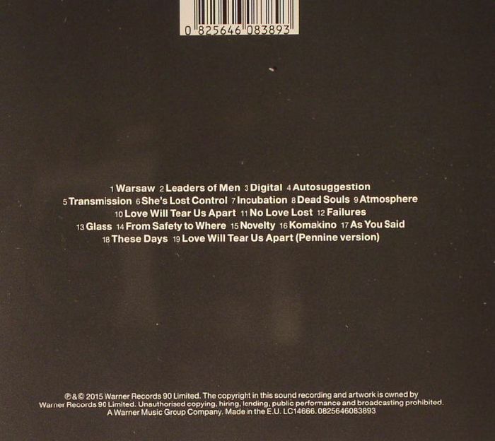 JOY DIVISION Substance 19771980 (remastered) CD at Juno Records.