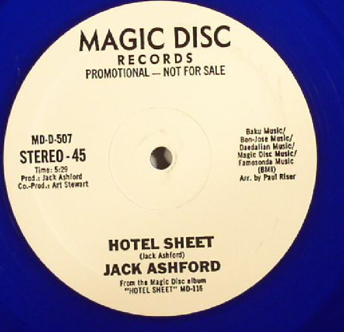 ASHFORD, Jack - Hotel Sheet