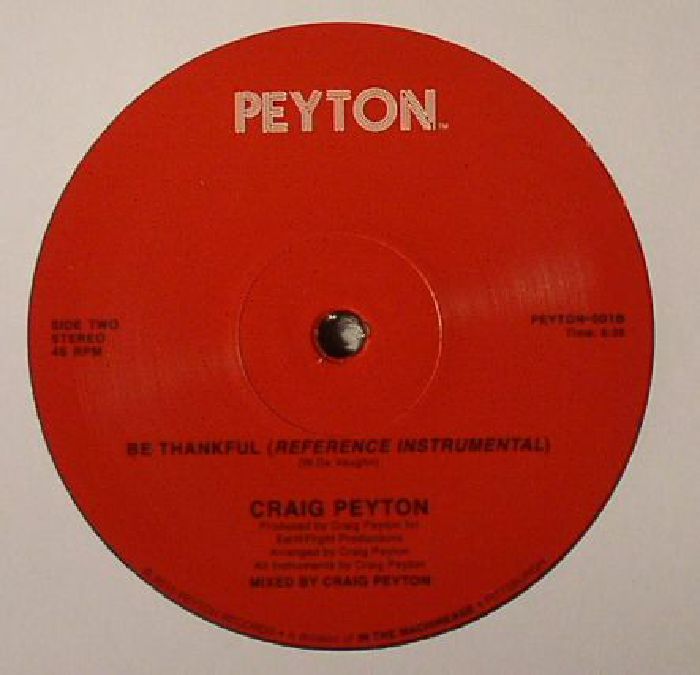 PEYTON, Craig - Be Thankful