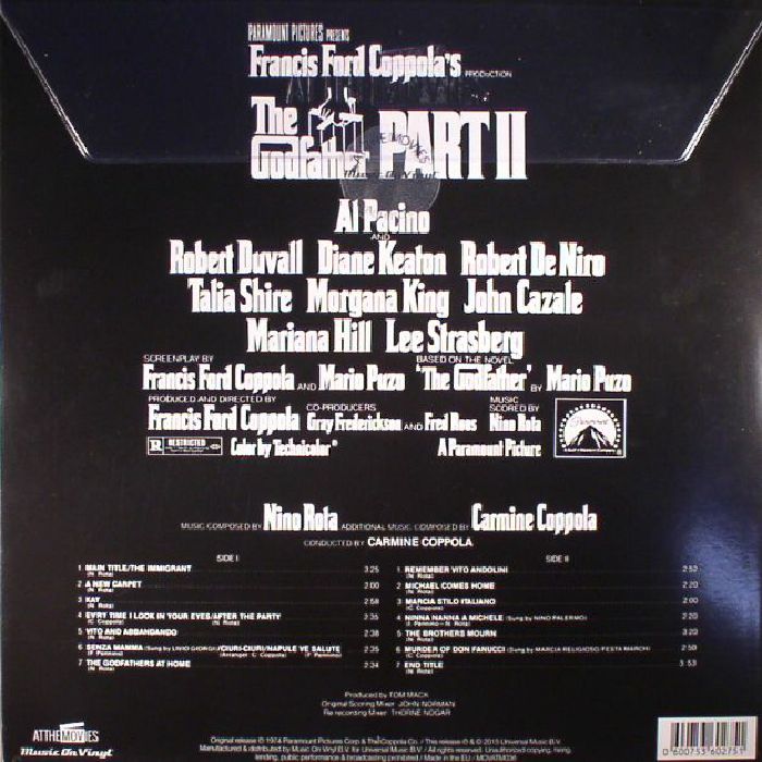 ROTA, Nino/CARMINE COPPOLA - The Godfather Part II (Soundtrack) (Deluxe Edition)