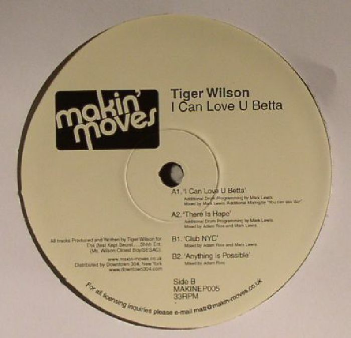 Tiger Wilson – I Can Love U Betta vinyl cover