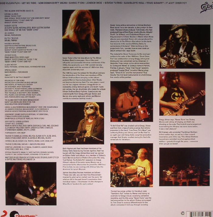 The ALLMAN BROTHERS BAND Seven Turns vinyl at Juno Records.