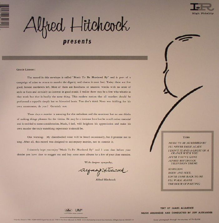 Alfred HITCHCOCK Music To Be Murdered By Vinyl at Juno Records.