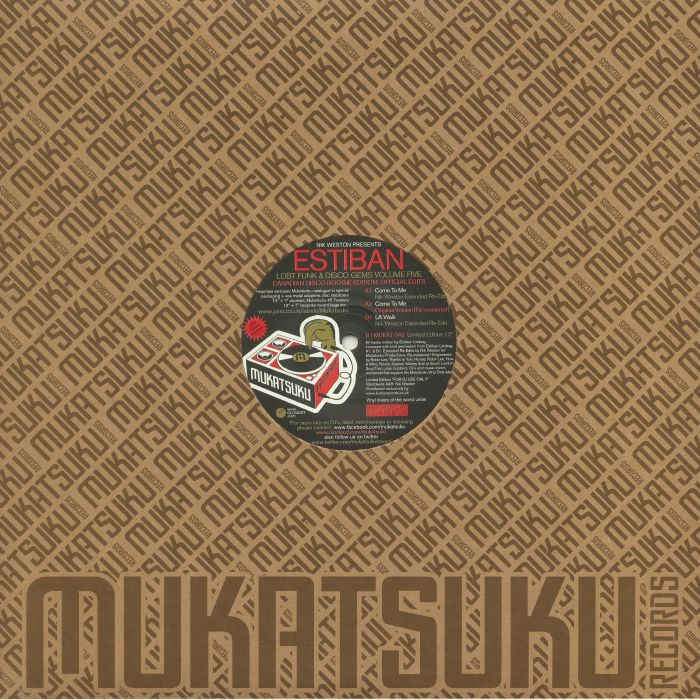 WESTON, Nik presents ESTIBAN - Lost Funk & Disco Gems Volume Five: Canadian Disco Boogie Edition: Official Edits EP