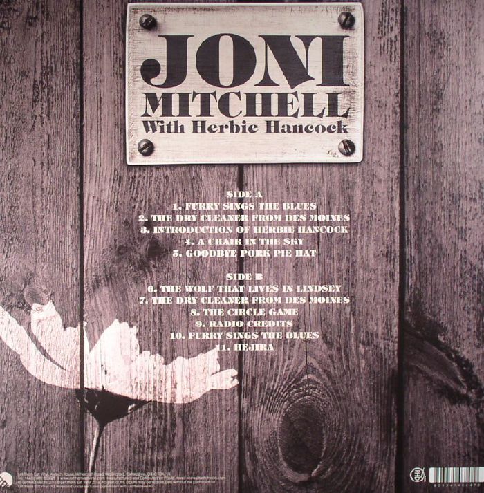 MITCHELL, Joni with HERBIE HANCOCK Bread & Roses Festival 1978 Vinyl at