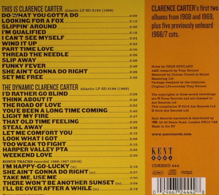 CARTER, Clarence - This Is Clarence Carter/The Dynamic Clarence Carter