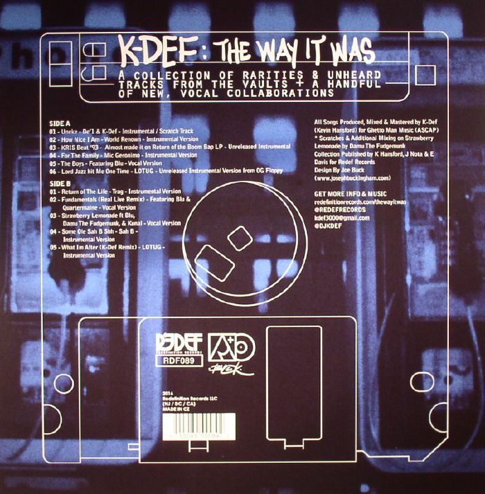 K DEF/VARIOUS - The Way It Was: A Collection Of Rarities & Unheard Tracks From The Vaults & A Handful Of New Vocal Collaborations