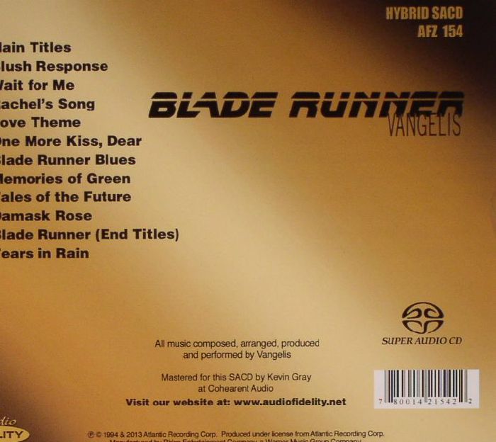 VANGELIS - Blade Runner (Soundtrack)