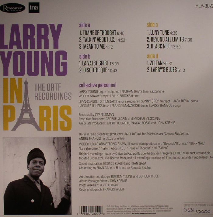 YOUNG, Larry - Larry Young In Paris: The ORTF Recordings