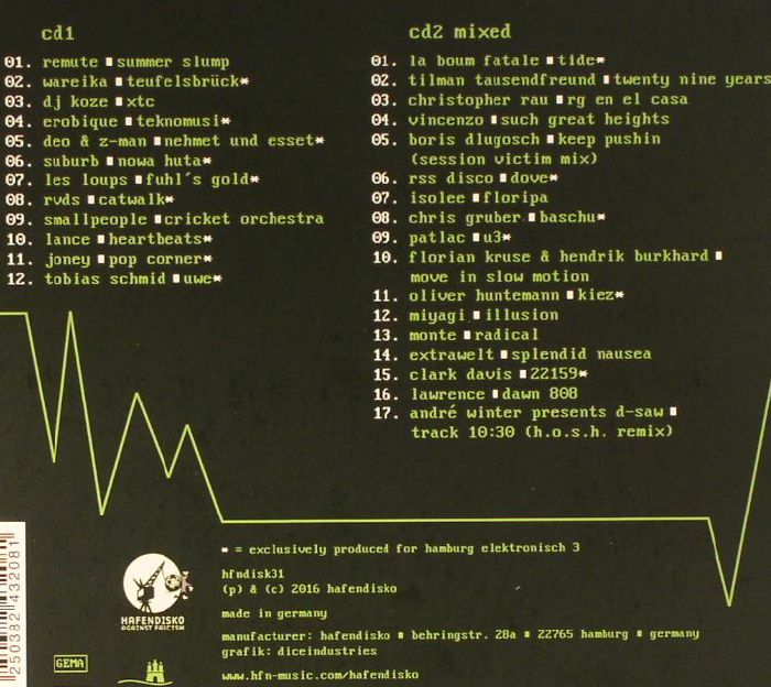 VARIOUS - Hamburg Elektronisch 3