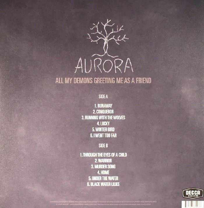 AURORA レコード　ALL MY DEMONS GREETING ME Release “All My Demons Greeting Me as a Friend” by AURORA - Cover