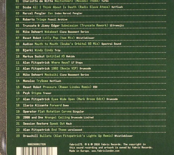 FITZPATRICK, Alan/VARIOUS - Fabric 87