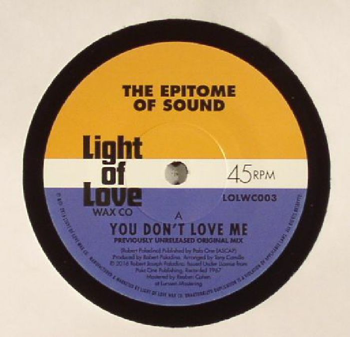 EPITOME OF SOUND, The - You Don't Love Me