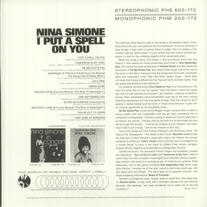 SIMONE, Nina - I Put A Spell On You