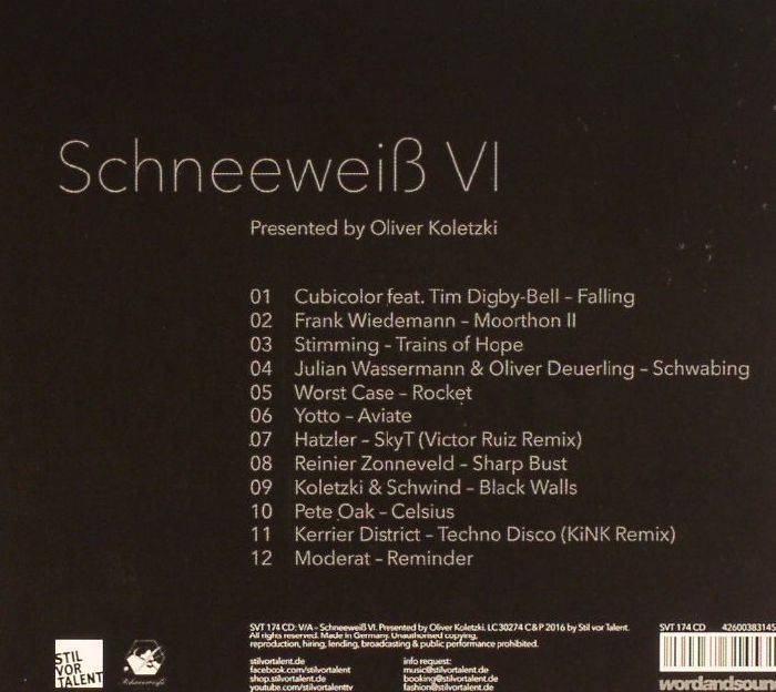 KOLETZKI, Oliver/VARIOUS - Schneeweiss VI