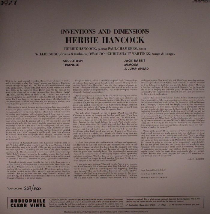 HANCOCK, Herbie - Inventions & Dimensions