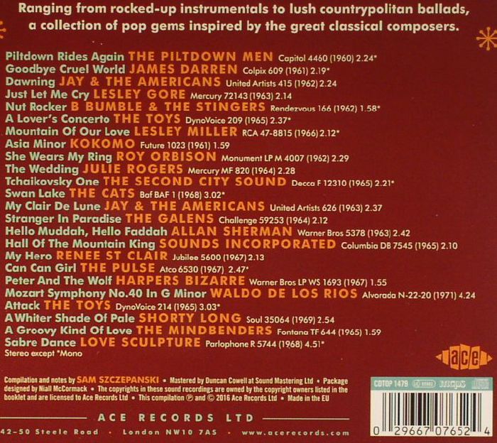 VARIOUS - Classical Gassers: Pop Gems Inspired By The Great Composers