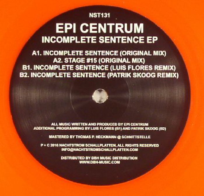 EPI CENTRUM - Incomplete Sentence EP