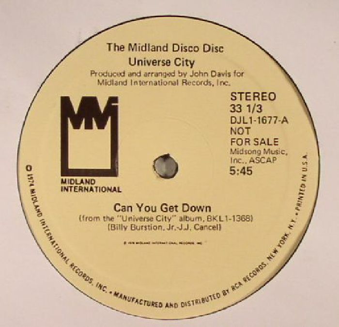 UNIVERSE CITY - Can You Get Down