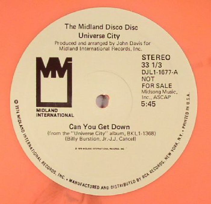 UNIVERSE CITY - Can You Get Down
