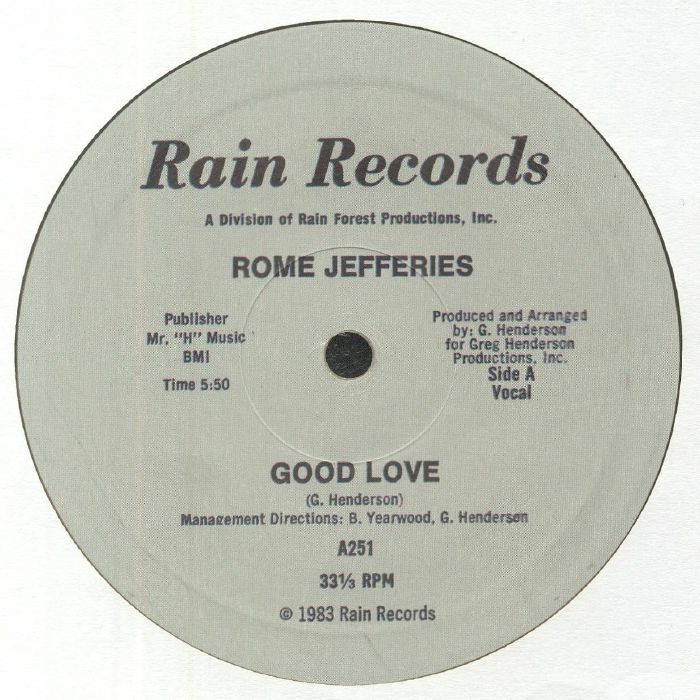 JEFFERIES, Rome - Good Love (reissue)
