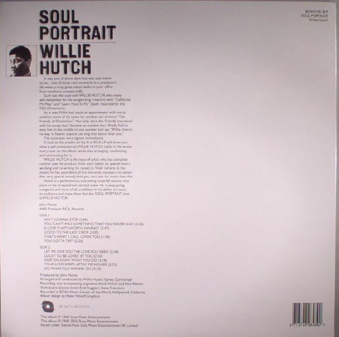 Willie HUTCH - Soul Portrait (reissue) レコード at Juno Records.