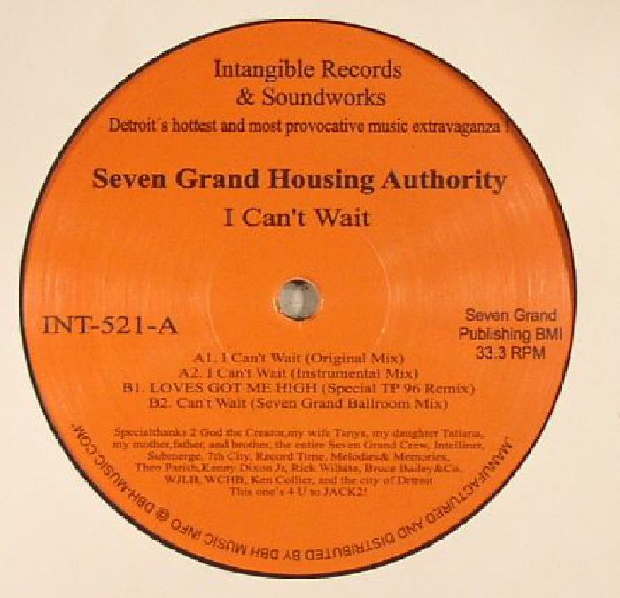 SEVEN GRAND HOUSING AUTHORITY - I Can't Wait (reissue)
