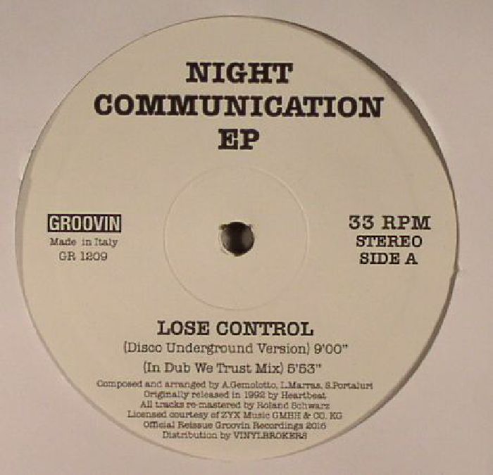 NIGHT COMMUNICATION - Lose Control EP (reissue)