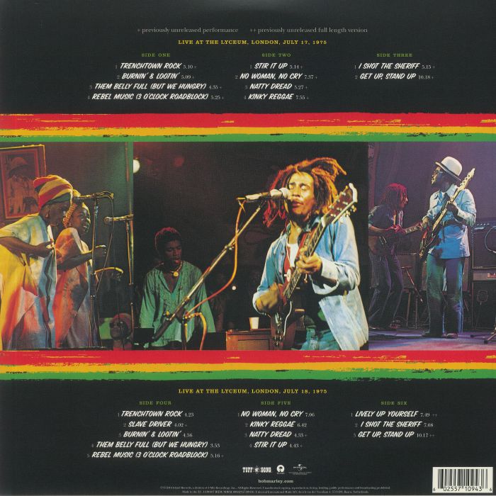 Bob MARLEY & THE WAILERS - Live!: At The Lyceum London July 17 1975 ...