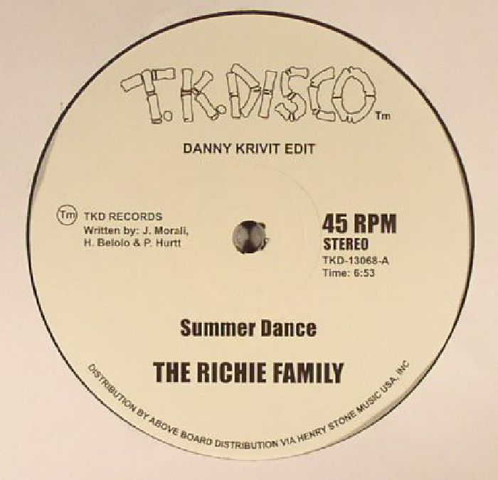 RICHIE FAMILY, The/WILD HONEY - Summer Dance (Danny Krivit edits)